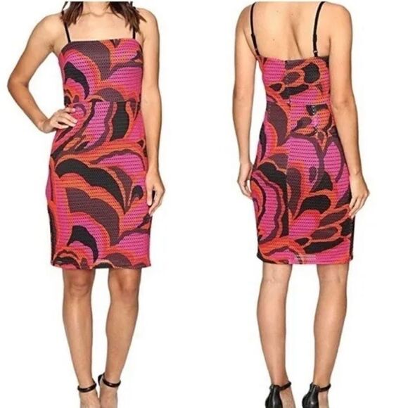 TRINA TURK Pernilla Perforated Scuba Dress 2 - Picture 1 of 7